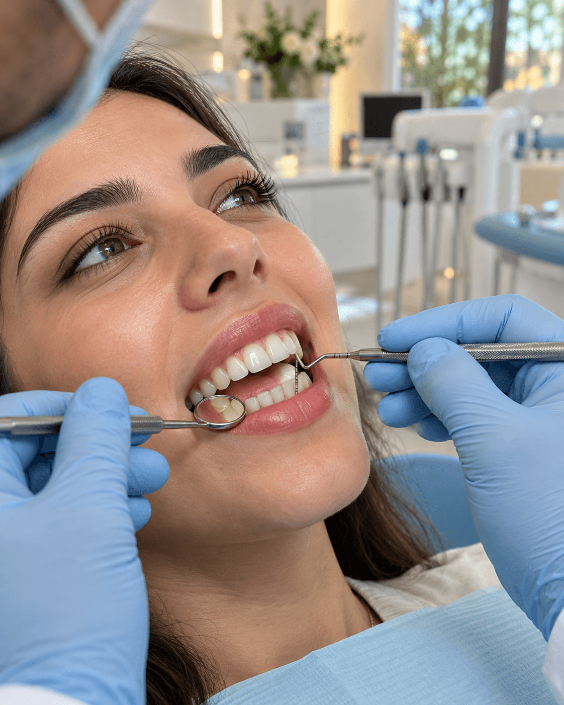 Examen des gencives en consultation